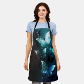 Mint Night Butterflies Schort (Gedragen)