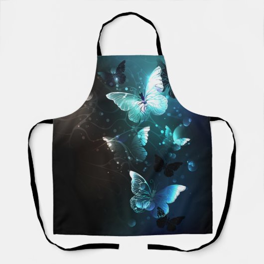 Mint Night Butterflies Schort (Voorkant)