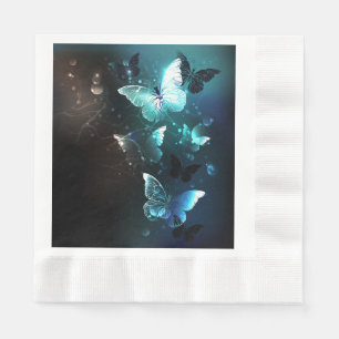Mint Night Butterflies Servet