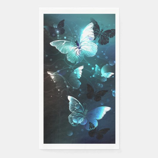 Mint Night Butterflies Servet (Voorkant)
