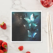 Mint Night Butterflies Servet (Insitu)