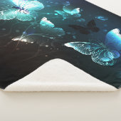 Mint Night Butterflies Sherpa Deken (3/4)