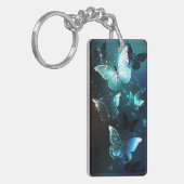 Mint Night Butterflies Sleutelhanger (Voorkant Links)