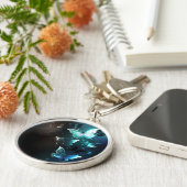 Mint Night Butterflies Sleutelhanger (Zijkant)