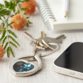 Mint Night Butterflies Sleutelhanger (Zijkant)