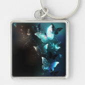 Mint Night Butterflies Sleutelhanger (Voorkant)
