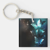 Mint Night Butterflies Sleutelhanger (Voorkant)