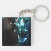 Mint Night Butterflies Sleutelhanger (Achterkant)