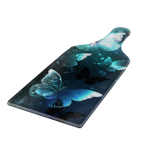 Mint Night Butterflies Snijplank (Hoek)