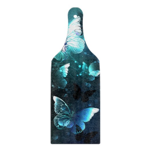 Mint Night Butterflies Snijplank (Voorkant)
