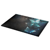 Mint Night Butterflies Snijplank (Hoek)