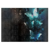 Mint Night Butterflies Snijplank (Voorkant)