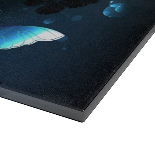 Mint Night Butterflies Snijplank (Hoek)