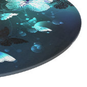 Mint Night Butterflies Snijplank (Hoek)