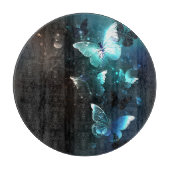 Mint Night Butterflies Snijplank (Voorkant)