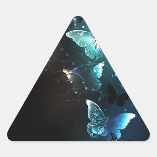 Mint Night Butterflies Sticker (Voorkant)