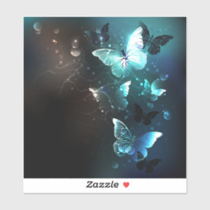 Mint Night Butterflies Sticker