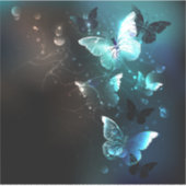 Mint Night Butterflies Sticker (Voorkant)