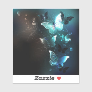 Mint Night Butterflies Sticker