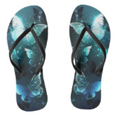 Mint Night Butterflies Teenslippers (Voetbed)