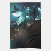 Mint Night Butterflies Theedoek (Verticaal)