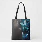 Mint Night Butterflies Tote Bag (Voorkant)