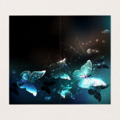 Mint Night Butterflies Visitekaartje (Buitenkant ongevouwen)