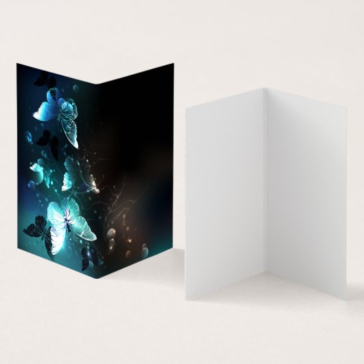 Mint Night Butterflies Visitekaartje (Binnen en buitenkant)