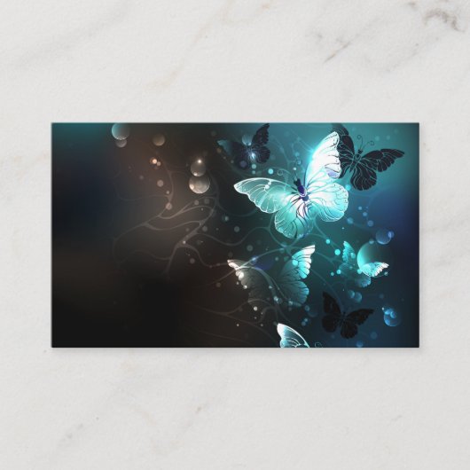 Mint Night Butterflies Visitekaartje (Voorkant)