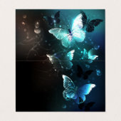 Mint Night Butterflies Visitekaartje (Buitenkant ongevouwen)