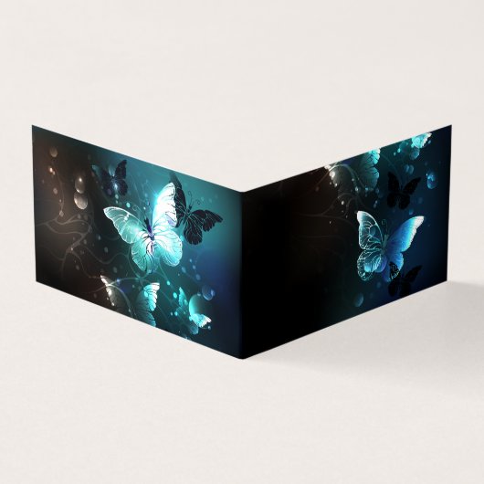 Mint Night Butterflies Visitekaartje (Buitenkant)