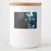 Mint Night Butterflies Voedselcontainer Etiket (Voorkant)