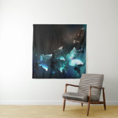 Mint Night Butterflies Wandkleed (In Situ (horizontaal))