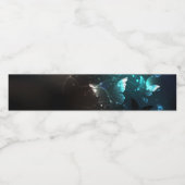 Mint Night Butterflies Waterfles Etiket (Enkel label)