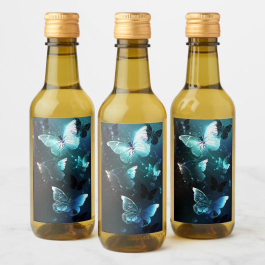 Mint Night Butterflies Wijn Etiket (Flessen)
