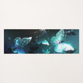 Mint Night Butterflies Yogamat (Achterkant (horizontaal))