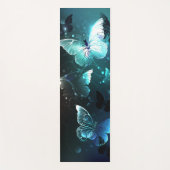 Mint Night Butterflies Yogamat (Voorkant)