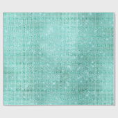 Mint Ocean Beach Aqua Sparkly Diamond Metallic Cadeaupapier (Vlak)