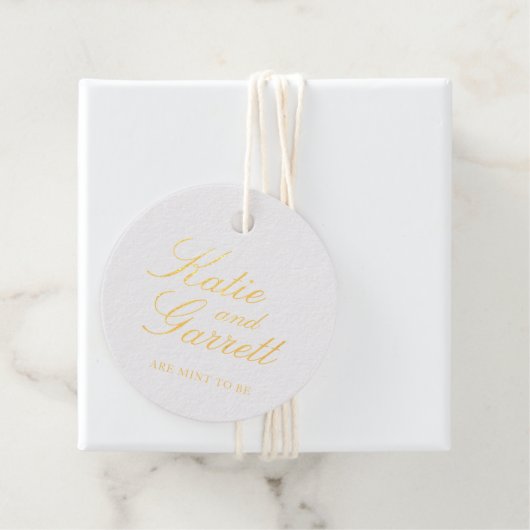 Mint om een legant goudbruin te zijn bedankjes labels (Met doos)