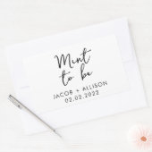 Mint om een moderne elegante bruiloft te zijn rechthoekige sticker (Envelop)