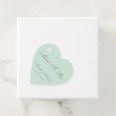 Mint om groen hart grijs kalligrafie bruiloft te z bedankjes labels (In situ)