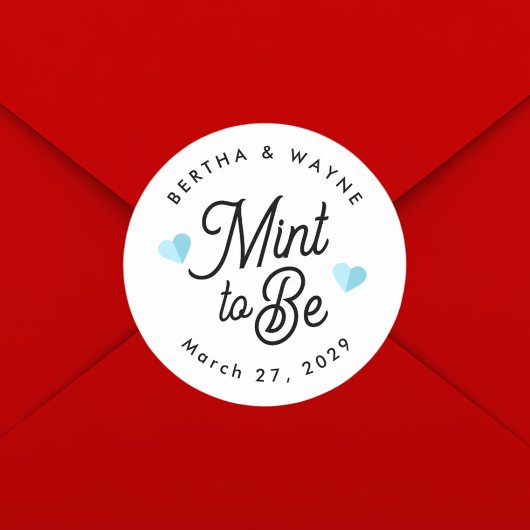 Mint om modern gepersonaliseerde gunst te zijn ronde sticker