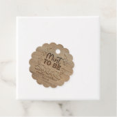 Mint om rustieke bruiloft te zijn bedankjes labels (In situ)
