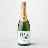 Mint om te trouwen Bruidsbruiloft Sparkling Wijnetiket (Voorkant)