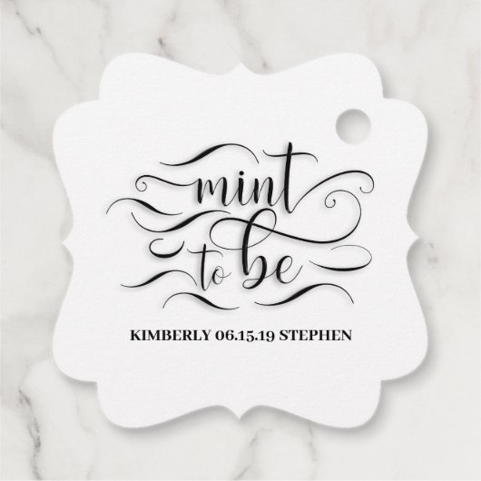 Mint om te wedden bedankjes labels (Achterkant)