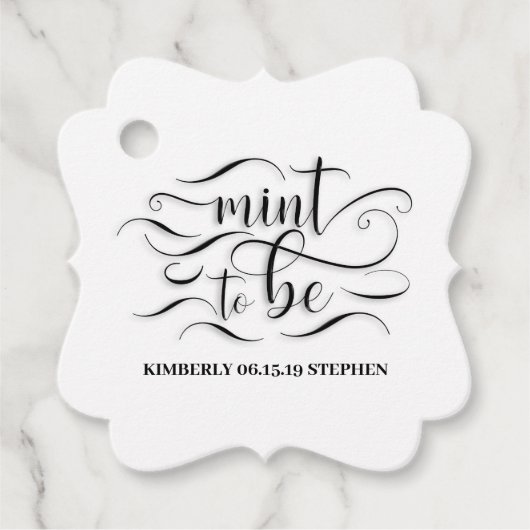 Mint om te wedden bedankjes labels (Voorkant)