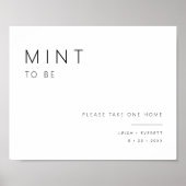 Mint om weddenschap te zijn voor een minimale tabe poster (Voorkant)