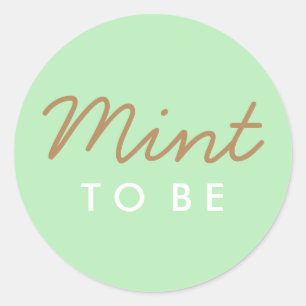 Mint om welkomsttas of Sticker van de Favor te zij
