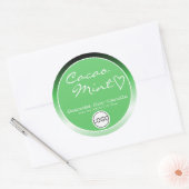 Mint Ombre Circle Logo Sjabloon Soy Candle Label (Envelop)