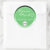 Mint Ombre Circle Logo Sjabloon Soy Candle Label (Tas)